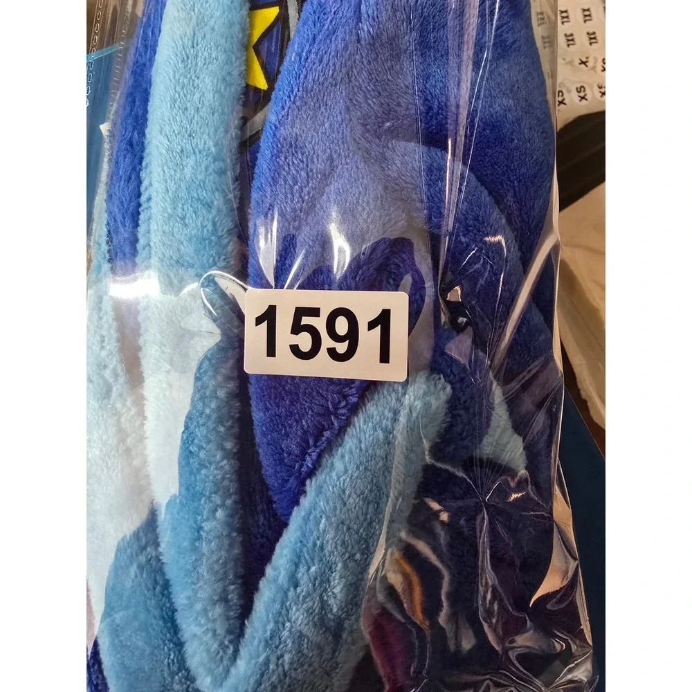 Paw Patrol Chase Boys Blue Plush Hooded Bathrobe Fleece Robe‎ Size 4T 1591